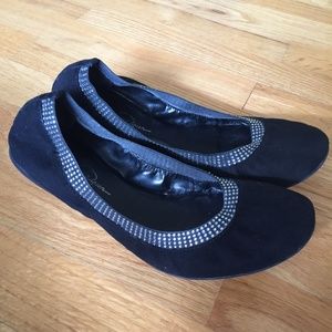 Jessica Simpson Rhinestone Ballet Flats